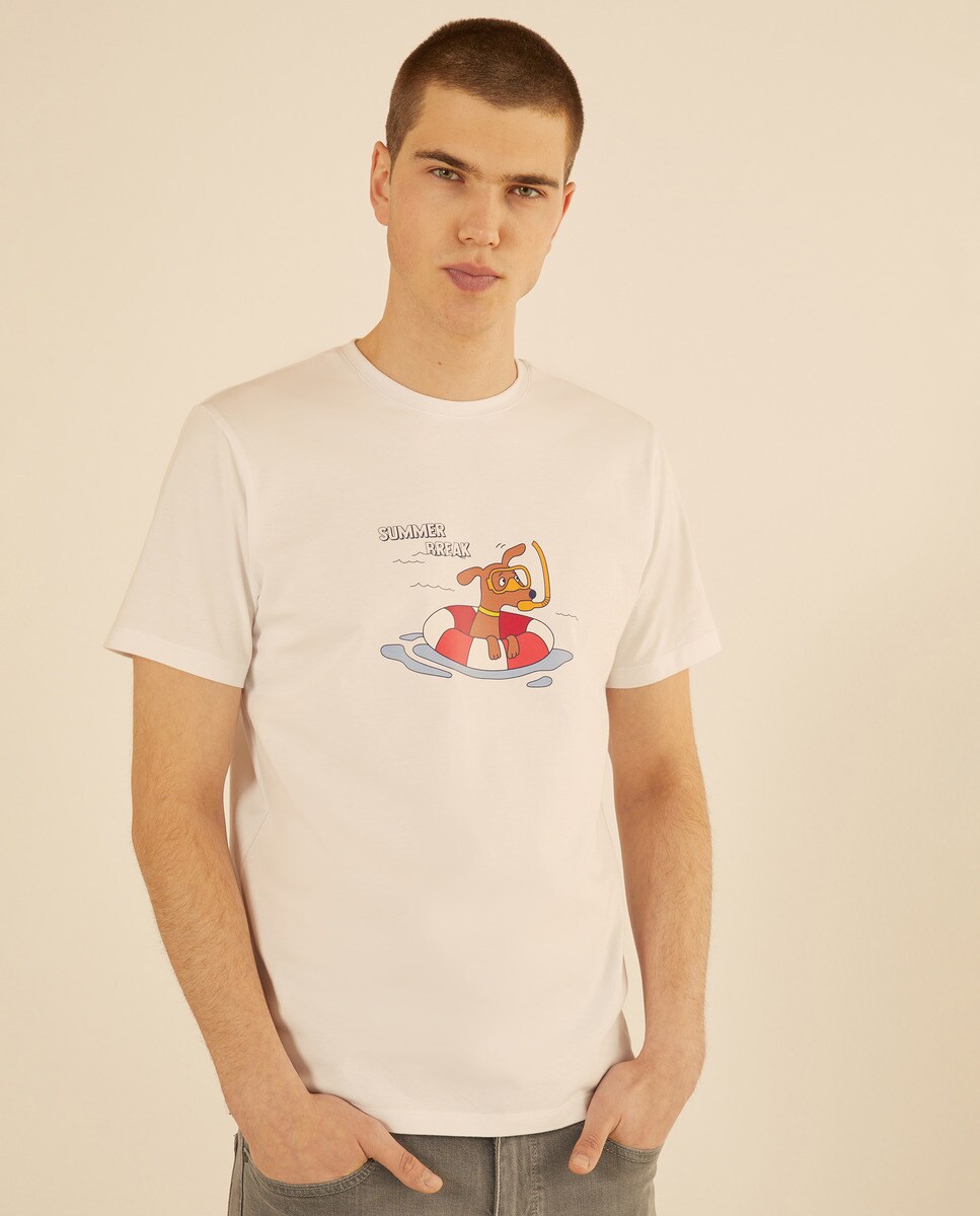 Camiseta de hombre blanca de manga corta · Studio Classics · El Corte Inglés
