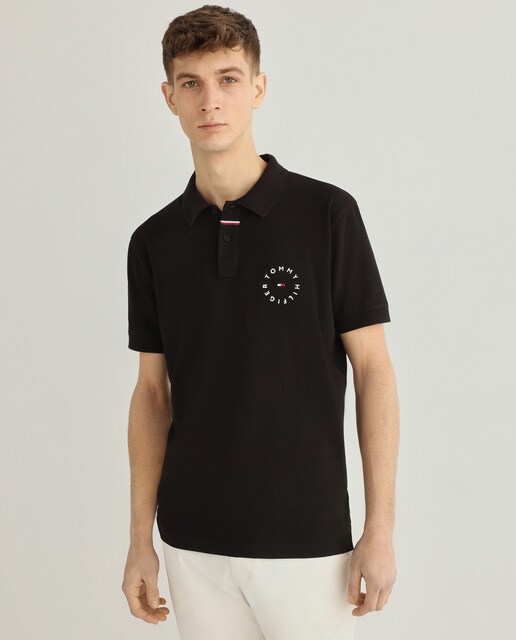 Polo de hombre regular negro de manga corta · Tommy Hilfiger · El Corte  Inglés
