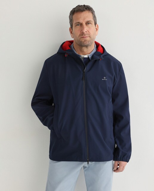 Parka de hombre azul con capucha tallas grandes · Gant · El Corte Inglés