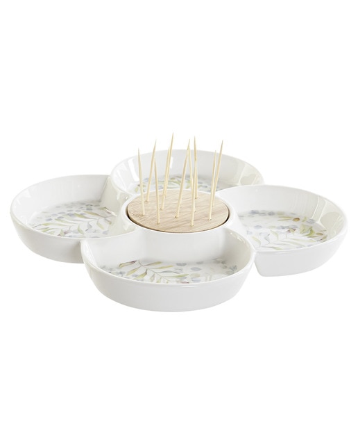 Imagen 0 de Accesorio aperitivo gres y bambú tropic garden