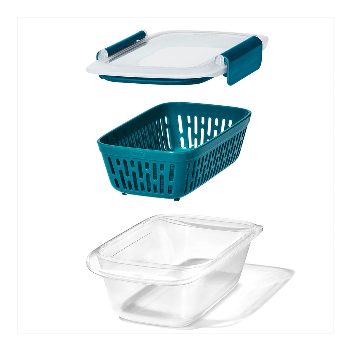 Recipiente hermético con escurridor Pre&Go Oxo Transparente-3