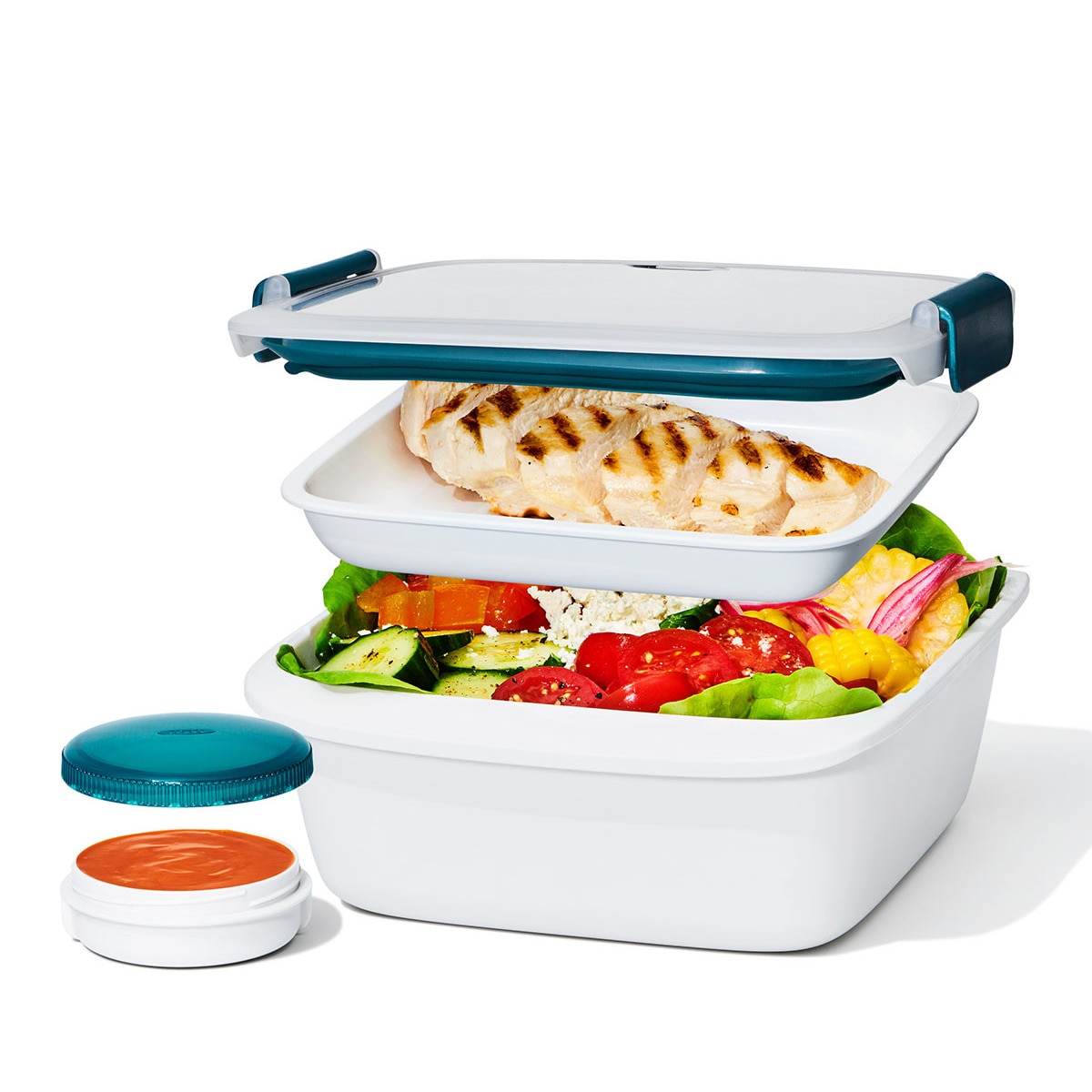 Recipiente Hermético para Saladas Pre&Go Transparente-4
