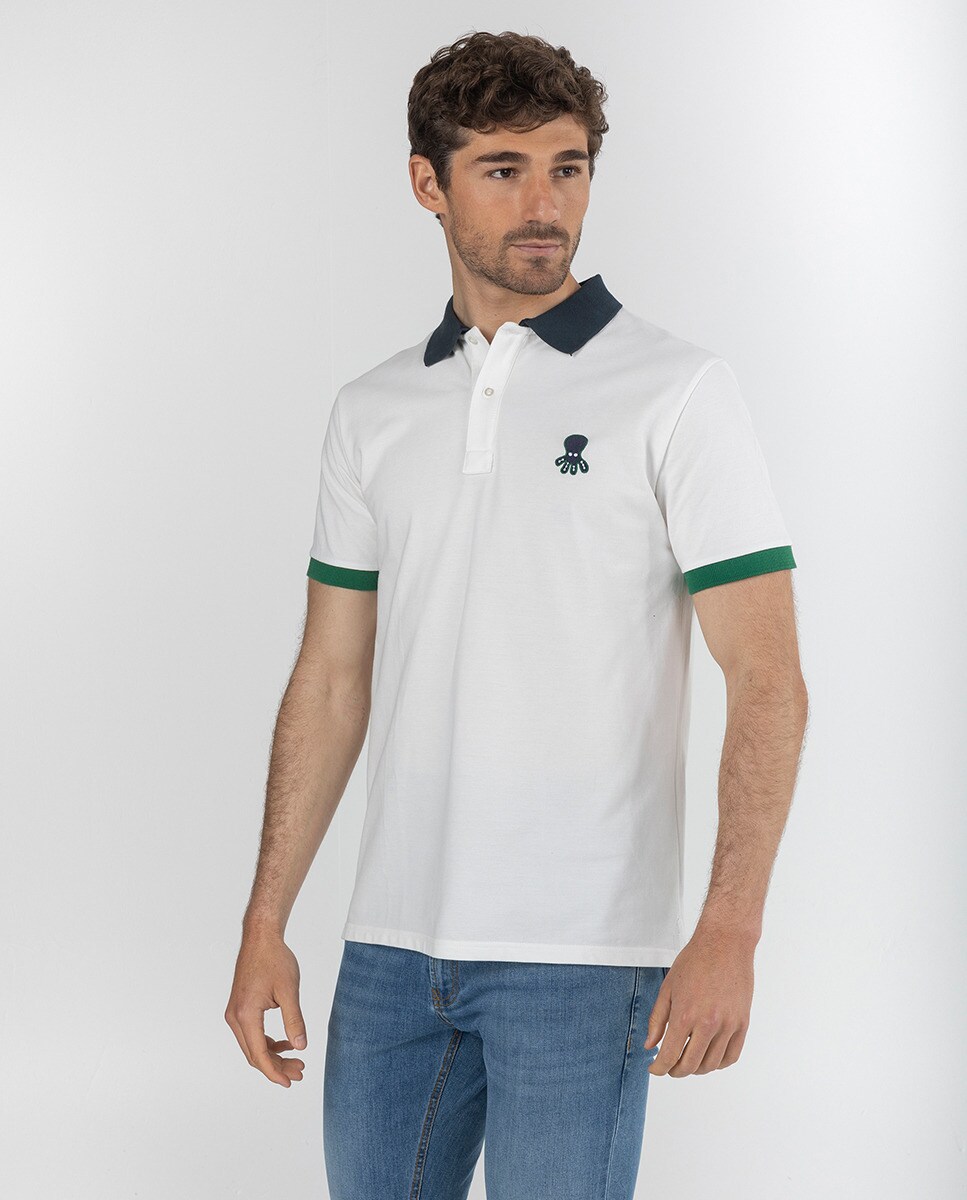 Polo de hombre blanco de manga corta · El Pulpo · El Corte Inglés