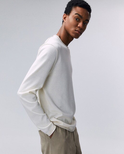 Pantalón lino color topo de hombre · Sfera · El Corte Inglés