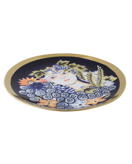 Imagen 0 de Centro mesa porcelana cara multicolor