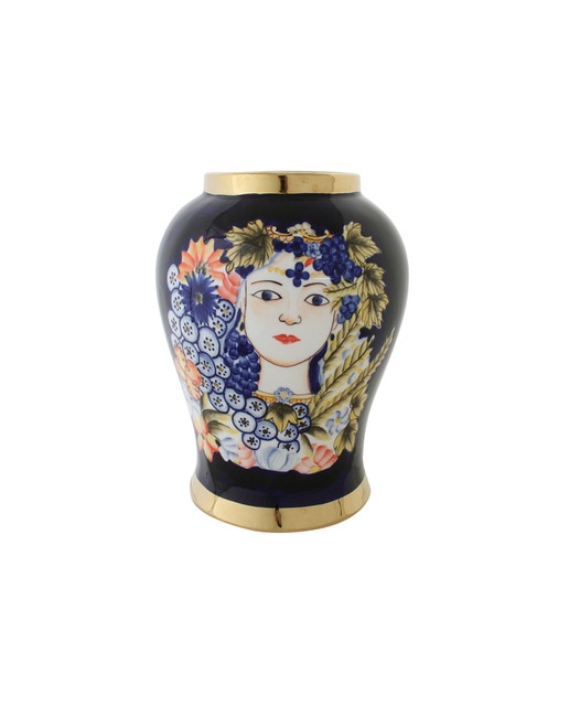 Imagen 0 de Jarrón porcelana cara multicolor