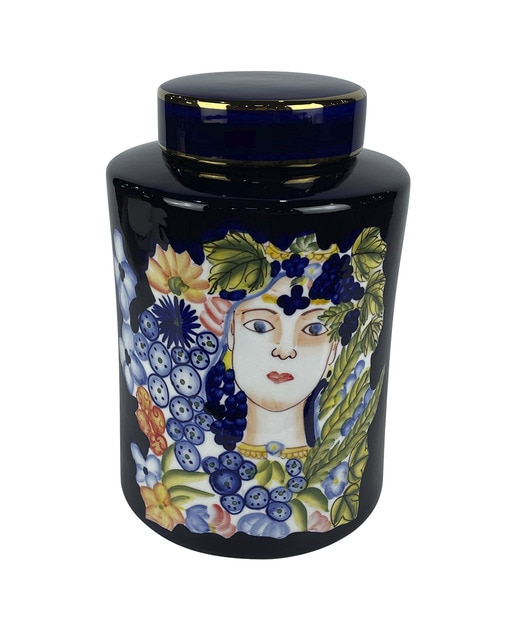 Imagen 0 de Jarrón porcelana cara multicolor