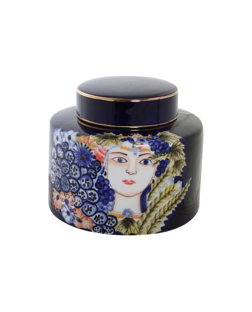 Imagen 0 de Jarrón porcelana cara multicolor