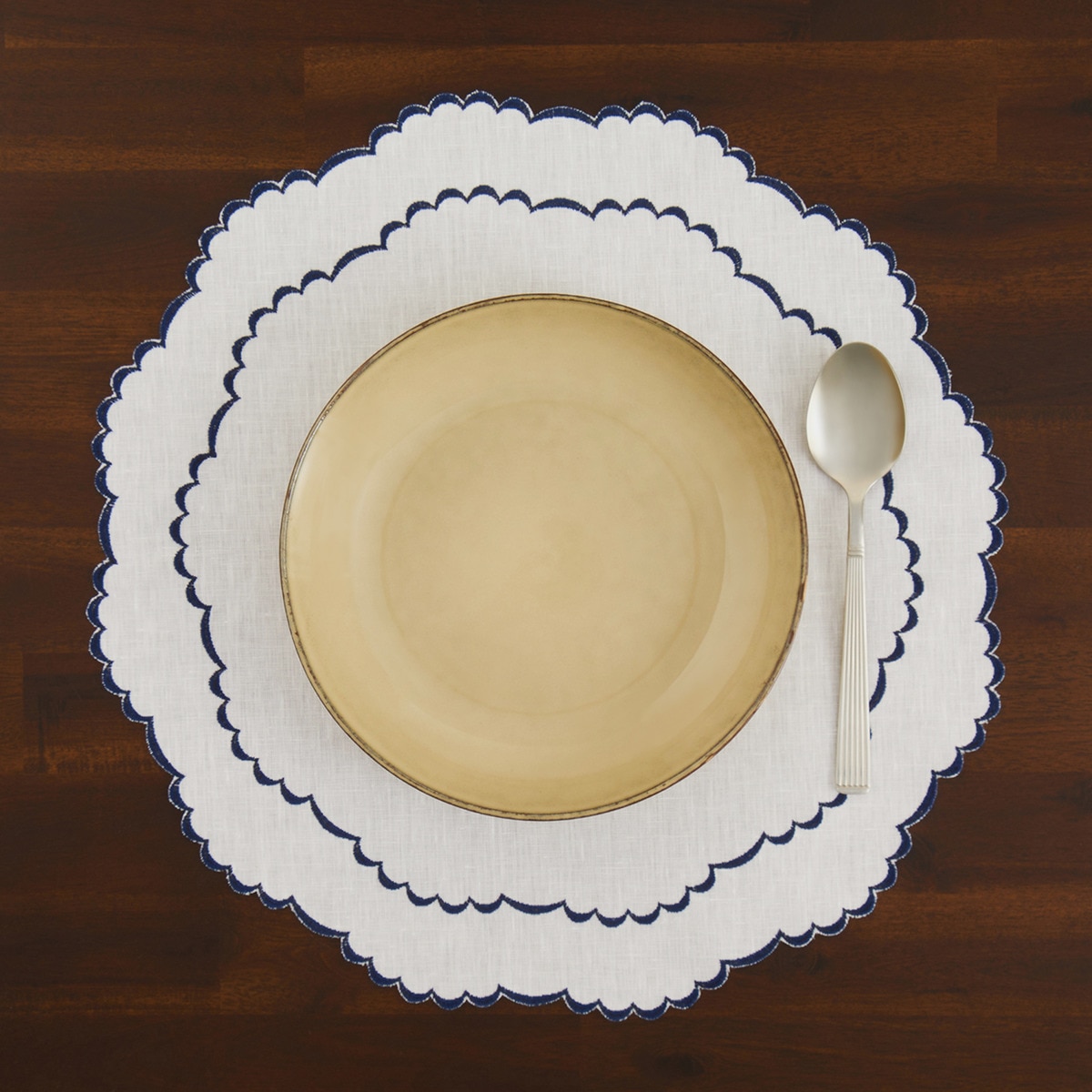 Set de table enduit antitaches en lin Cannes,