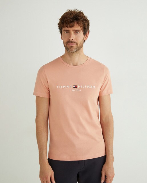 Camiseta de hombre rosa de manga corta · Tommy Hilfiger · El Corte Inglés