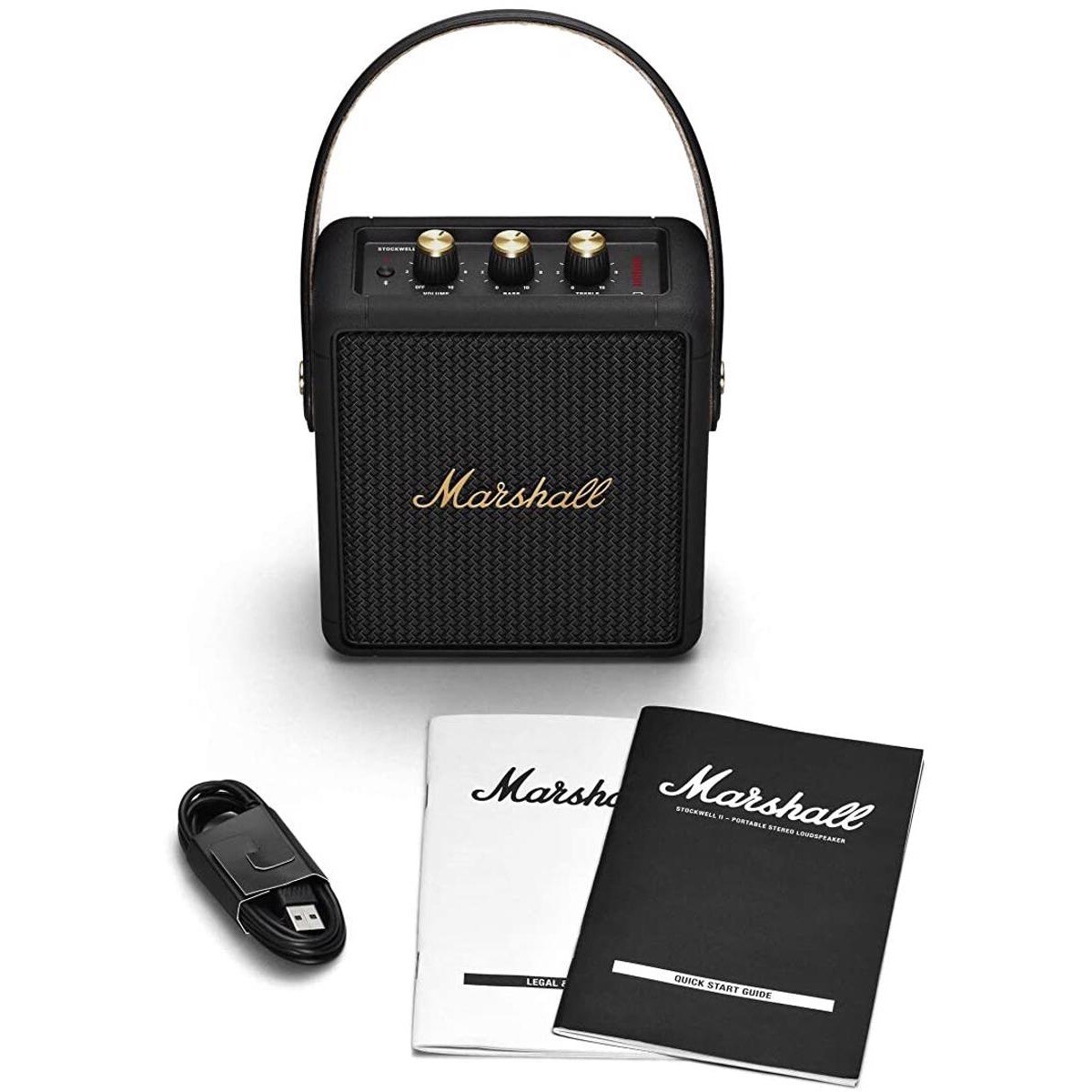 Coluna Bluetooth Marshall Stockwell II - Preto e Latão 7