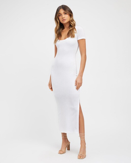 Vestido midi ajustado y de manga corta · Kookai · El Corte Inglés