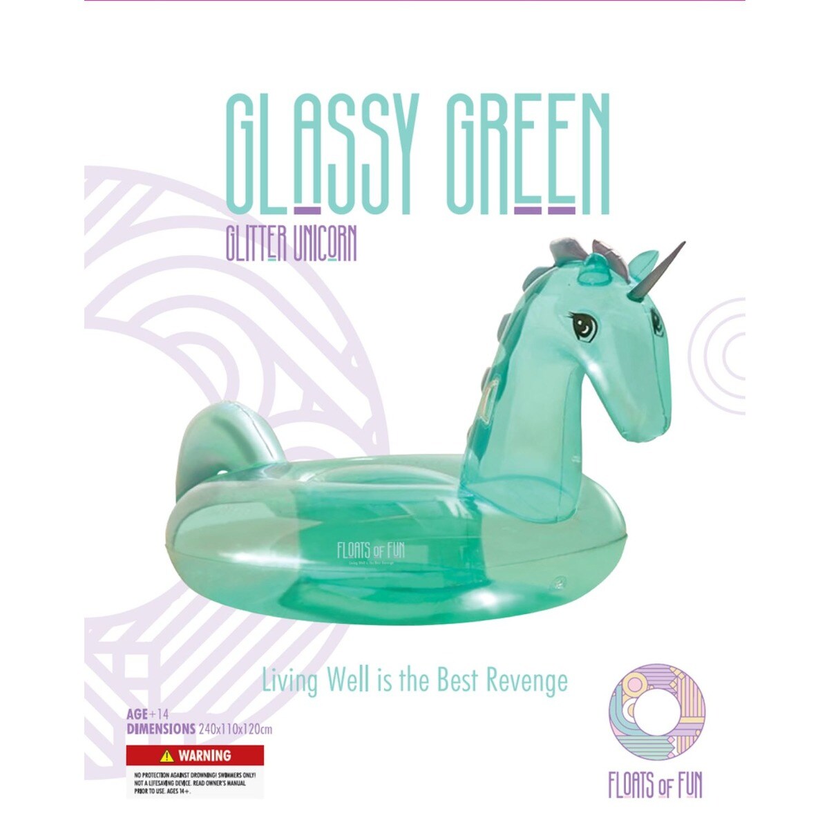 Glassy Green Glitter Unicorn FL04 4