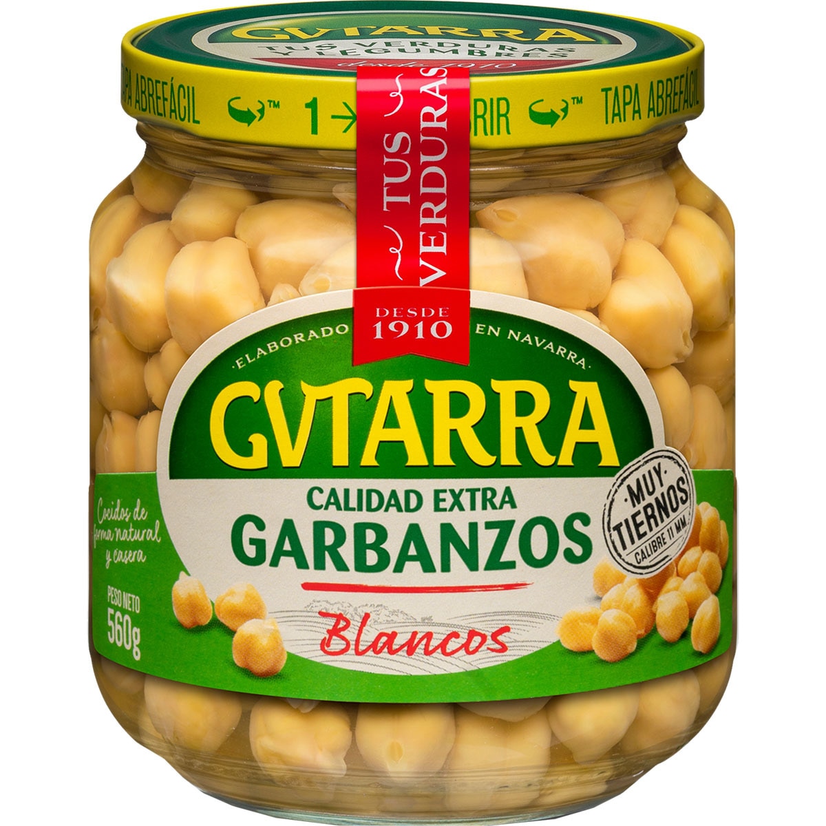 garbanzos cocidos frasco 400 g neto escurrido