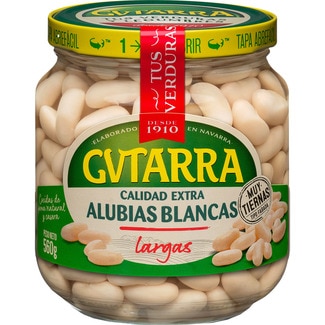 alubia blanca cocida frasco 400 g neto escurrido - Gvtarra