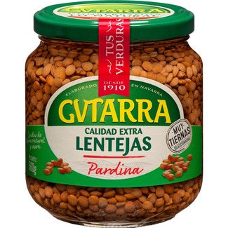 lentejas pardina cocidas sin lactosa frasco 400 g neto escurrido - Gvtarra