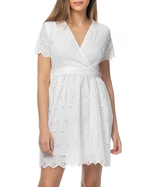 Imagen 0 de Vestido de batista con cuello pico