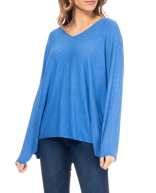 Imagen 0 de Jersey ancho de punto con cuello pico