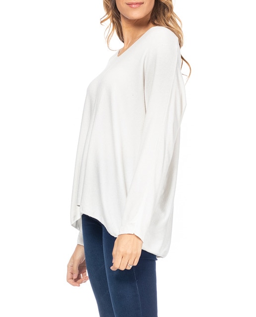 Imagen 0 de Jersey ancho de punto con cuello pico