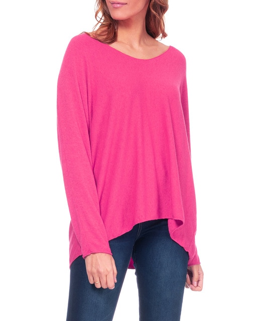 Imagen 0 de Jersey ancho de punto con cuello pico