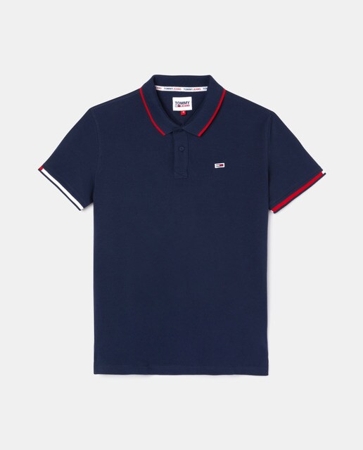 Polo de hombre regular de manga corta azul · Tommy Jeans · El Corte Inglés