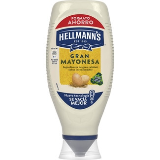 mayonesa bocabajo sin gluten formato ahorro envase 750 ml - Hellmann's