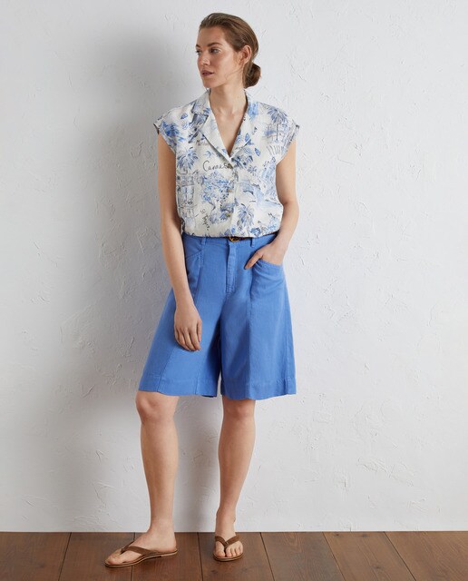 Blusa de mujer manga larga estampada 100% lino · Lloyd's · El Corte Inglés