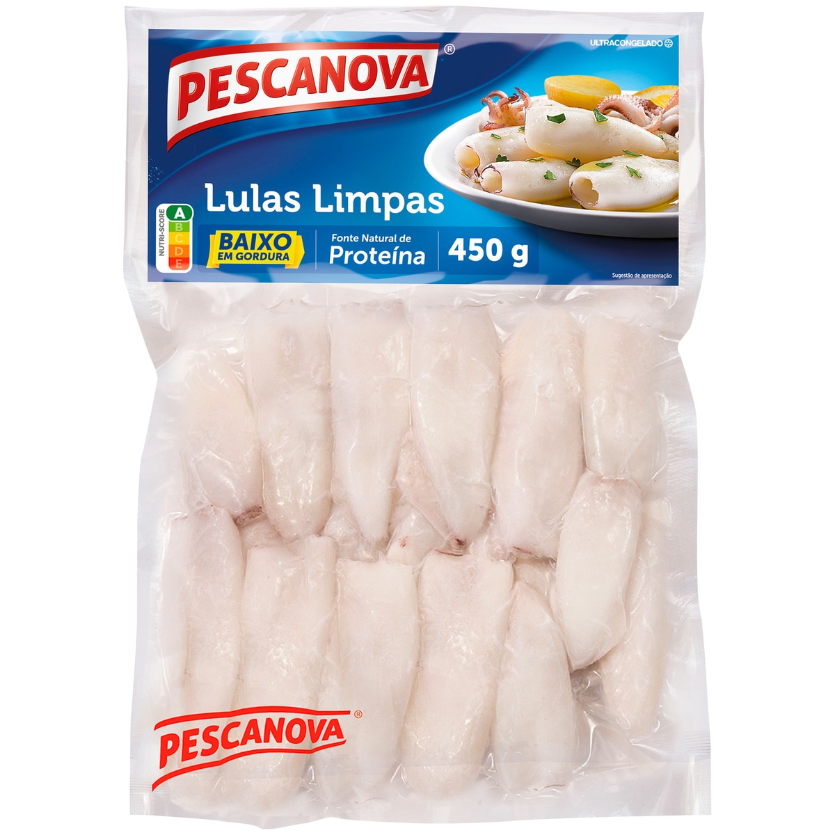 Lulas Limpas 20/40 Unidades embalagem 450 g