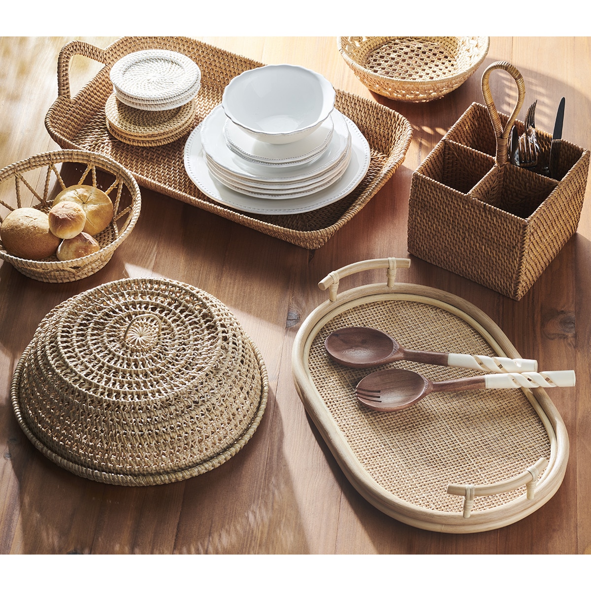 Conjunto de 4 Pratos de Pão Malang Branco-5