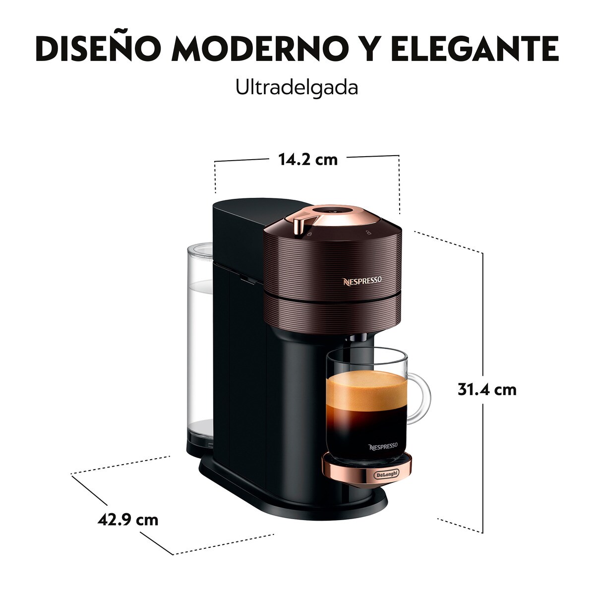 Cafetera de cápsulas Nespresso De'Longhi Vertuo Next para cápsulas Nespresso  Vertuo · El Corte Inglés