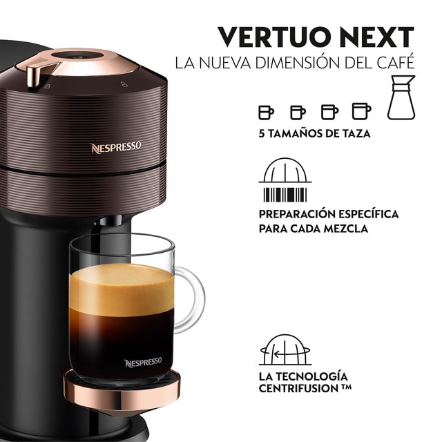 Cafetera de cápsulas Nespresso De'Longhi Vertuo Next para cápsulas  Nespresso Vertuo · El Corte Inglés