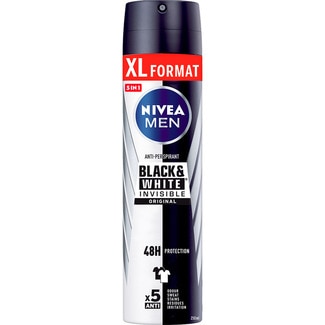 desodorante Black & White Invisible Original anti-transpirante 48h men spray 250 ml - Nivea Men