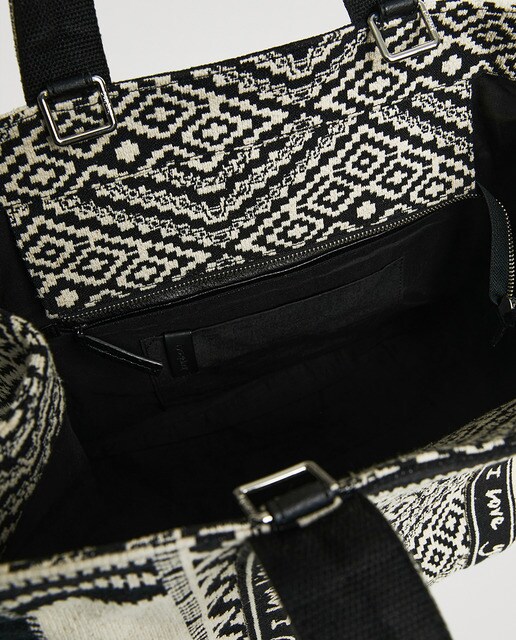 Bolso shopper grande Bianca Hanover de estilo étnico en algodón bicolor ·  Desigual · El Corte Inglés