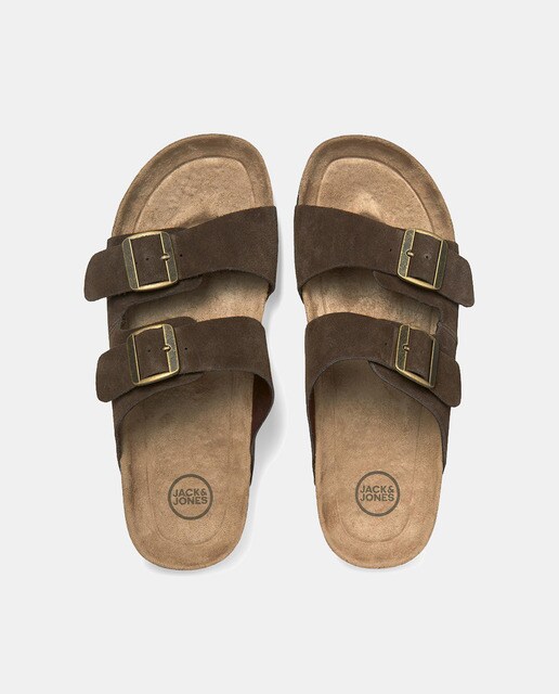 Sandalias de hombre en ante con doble tira y hebillas · Jack \u0026 Jones · El  Corte Inglés