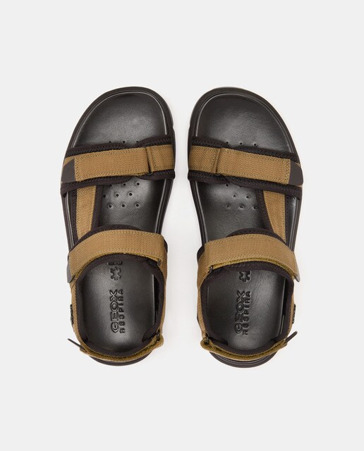 Sandalias de hombre en color verde con cierre adherente · Geox · El Corte  Inglés