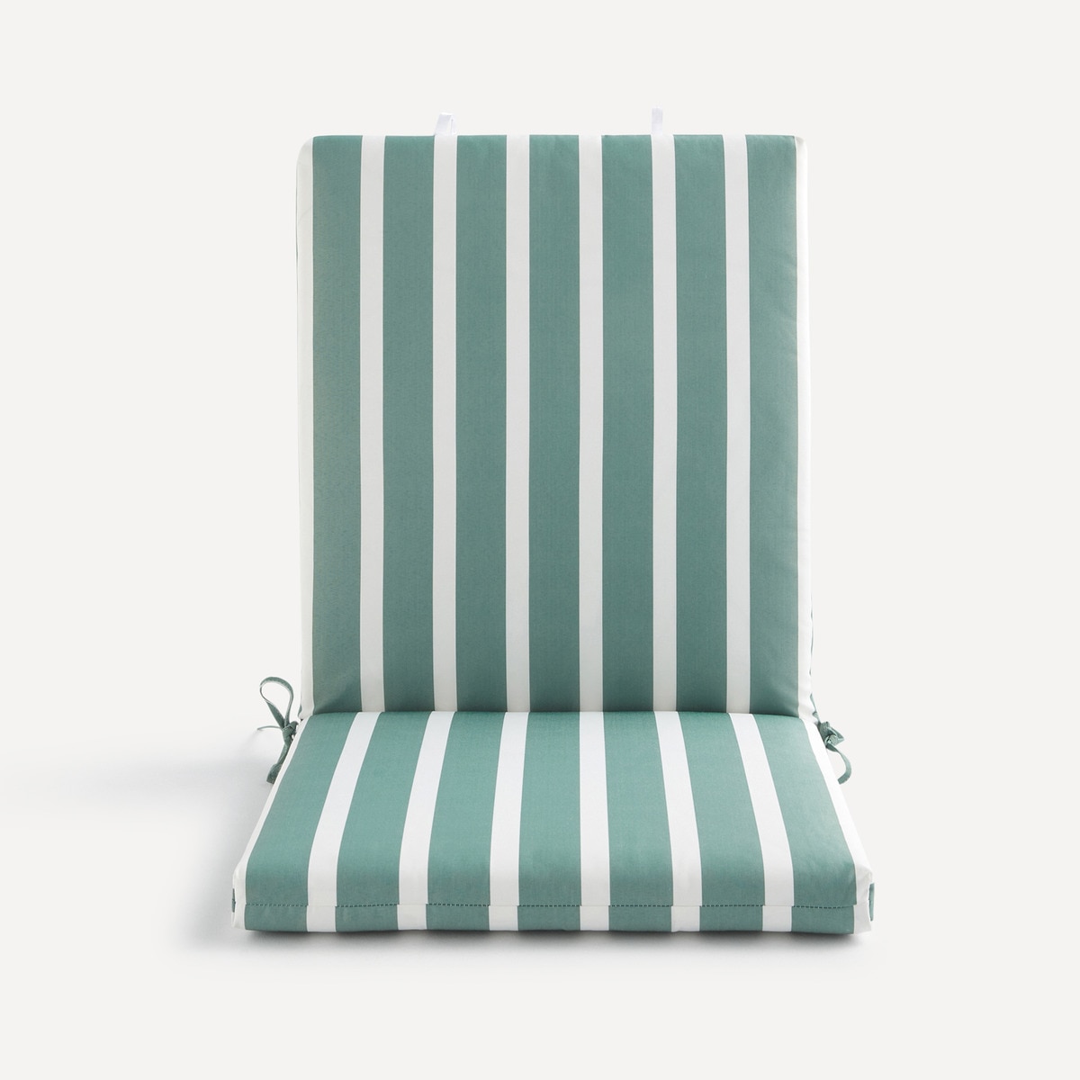 Cojín de rayas para asiento con respaldo bajo 160 gr Basics El Corte Inglés Verde-2