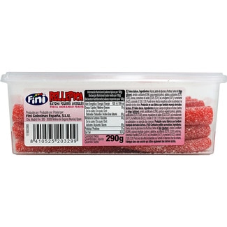 Rellepica bastones de regaliz ácidos rellenos con sabor a fresa estuche 290 g - Fini