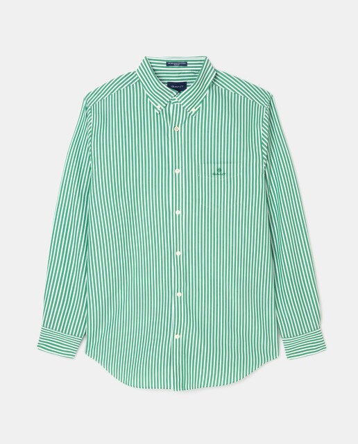 Camisa de hombre regular lisa verde · Gant · El Corte Inglés