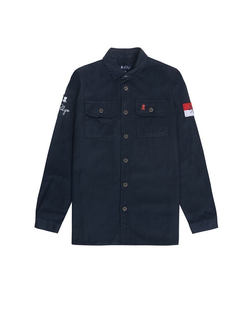 Imagen 0 de Camisa de niño con parche azul marino