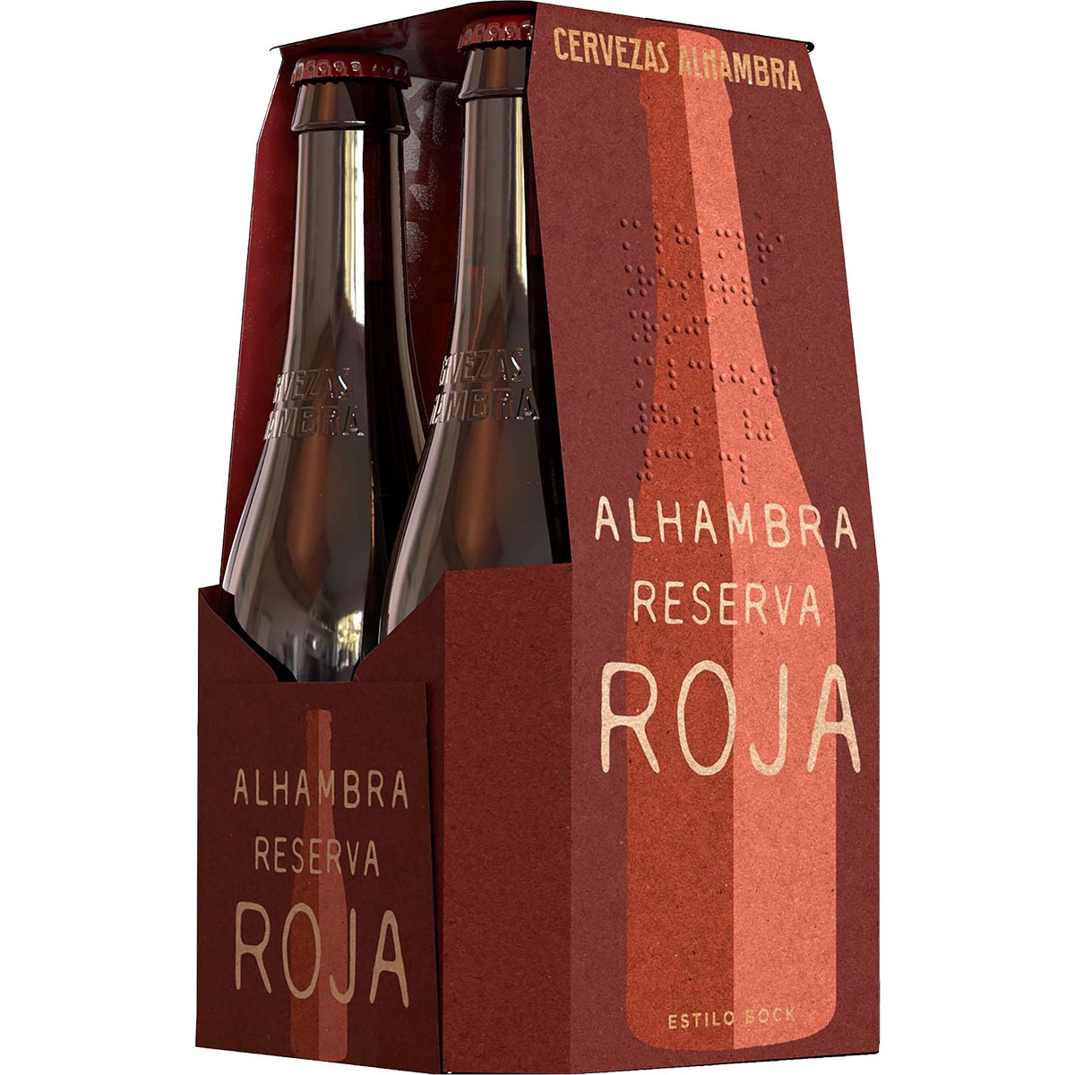 cerveza tostada roja pack 4 botellas 33 cl