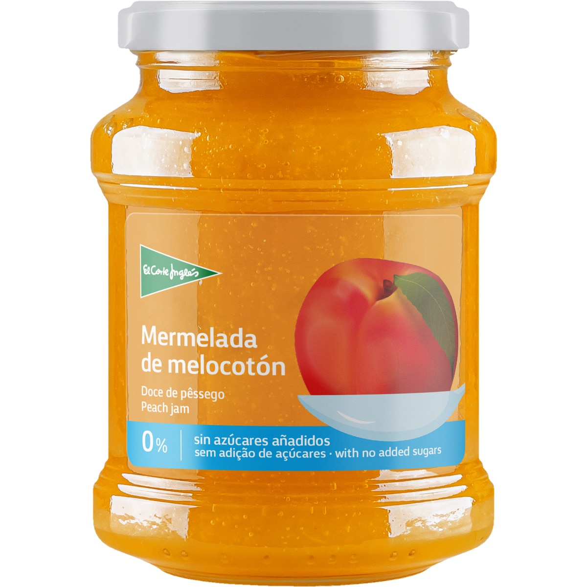 mermelada de melocoton 0% sin azúcares añadidos frasco 330 g