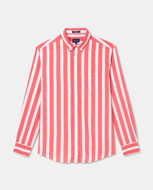 Camisa de hombre regular de rayas rosa · Gant · El Corte Inglés