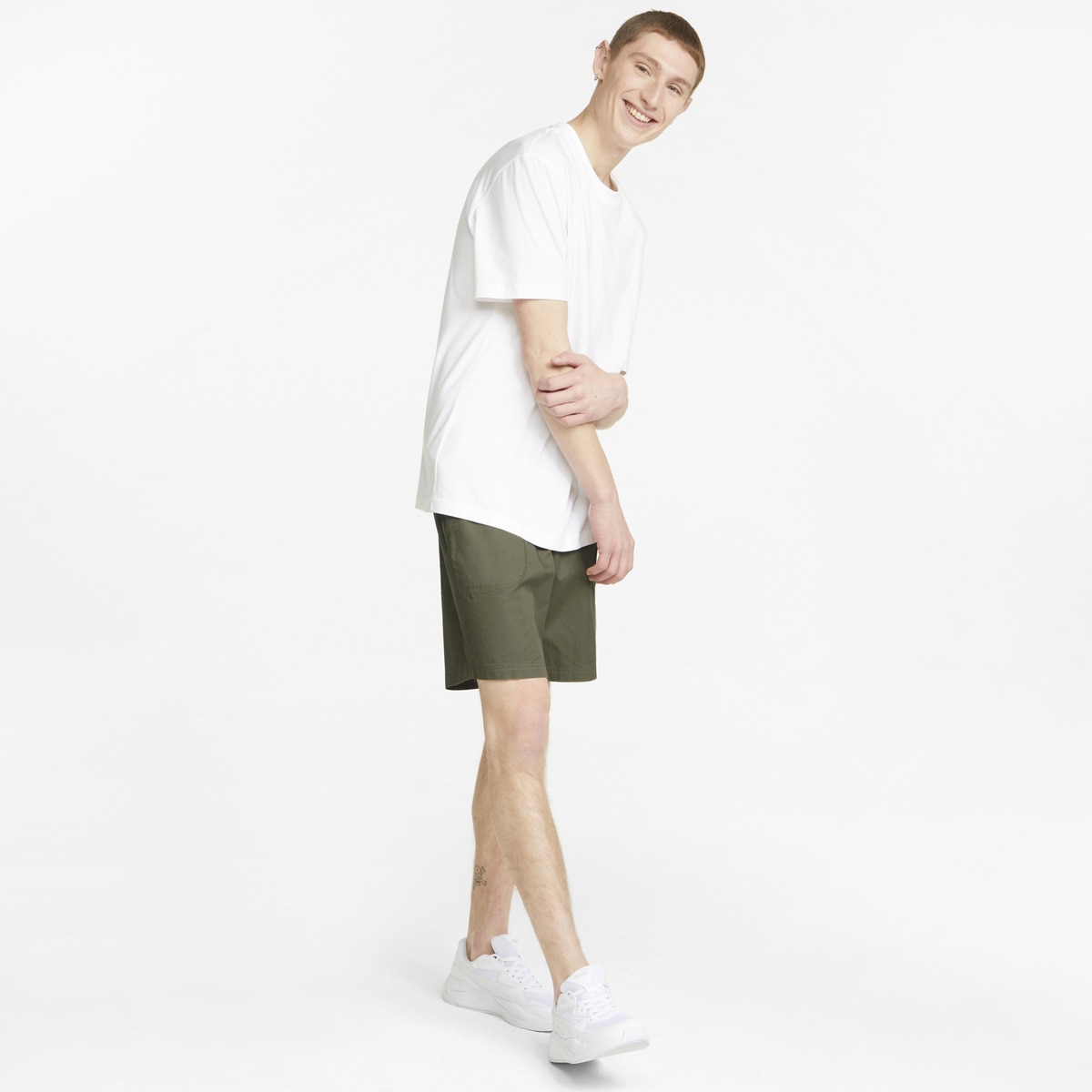 Calções de Homem Modern Basics Chino Verde-escuro-5