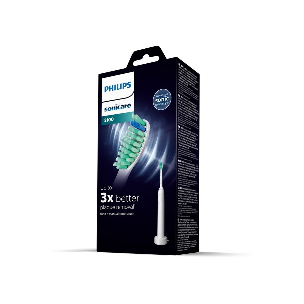 Escova de Dentes Elétrica Philips S2100 HX3651/13 com Tecnologia Sónica - Branca Branco-6