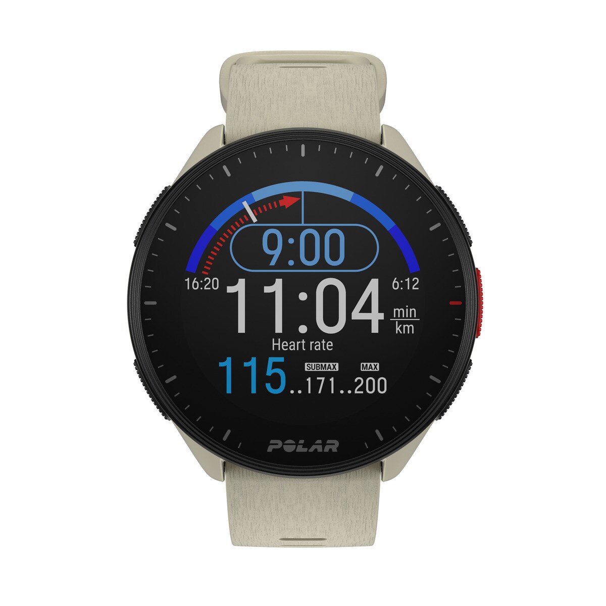 Relógio Smartwatch Pacer Polar Creme-3