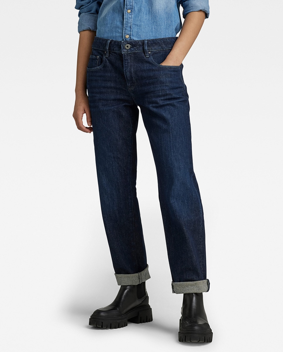 Jean Kate coupe boyfriend, ample et avec revers dans le bas