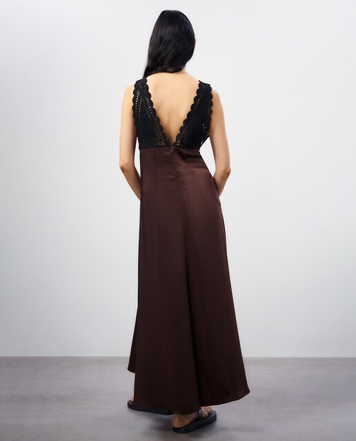 Vestido lencero crochet · Sfera · El Corte Inglés