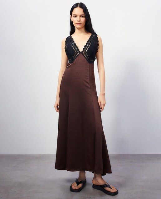 Vestido lencero crochet · Sfera · El Corte Inglés