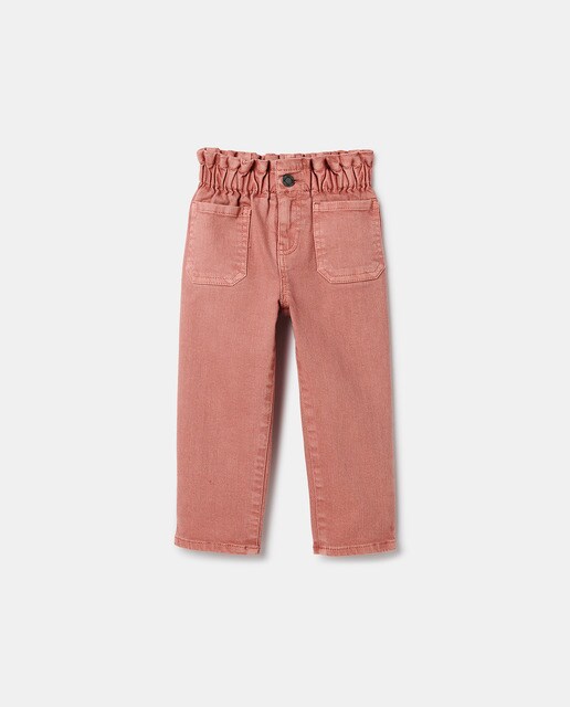 Pantalón vaquero de niña paper bag · IKKS · El Corte Inglés