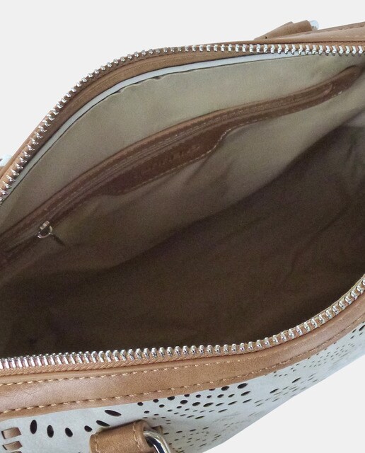 Bolso de mano en blanco con frontal troquelado de flores · Torrens · El  Corte Inglés